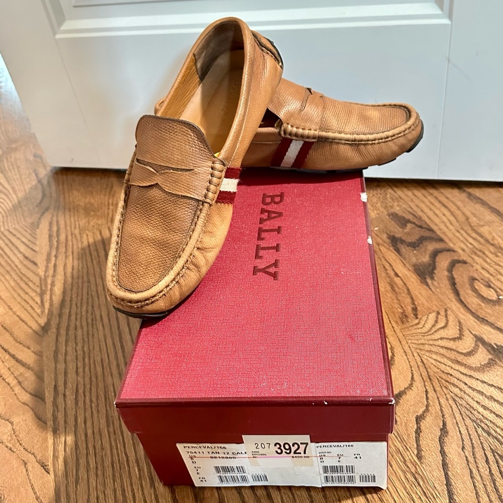 BALLY Pier Leather Drivers loafers MAN size 8